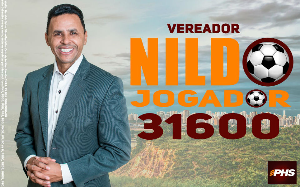 Nildo jogou no Flu entre 1997 e 1998. Concorre pelo PHS em Jaboatão dos Guararapes