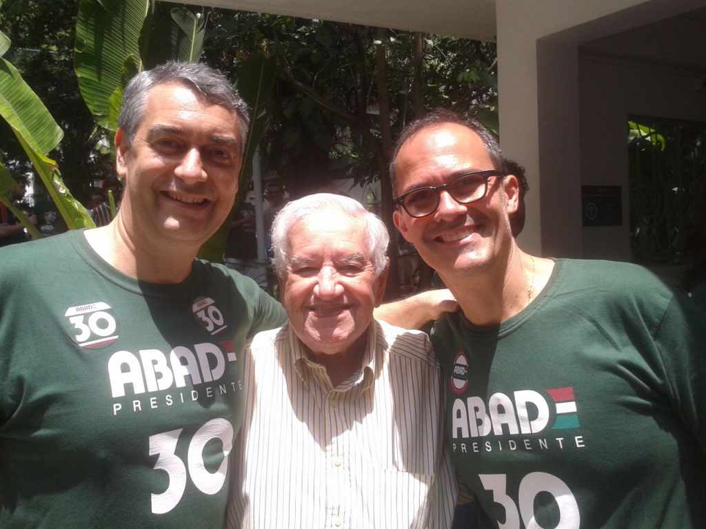 Cacá Cardoso, Francisco Horta e Pedro Abad, candidato da chapa "Somos Fluminense"