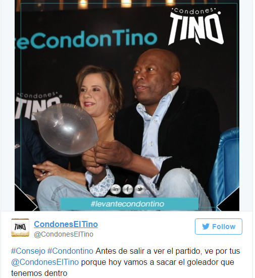 Condones El Tino surgiu com objetivo de quebrar paradigmas (Foto: Reprodução do Twitter)