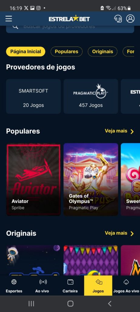 Análise do aplicativo Estrela bet para smartphone - PSX Brasil