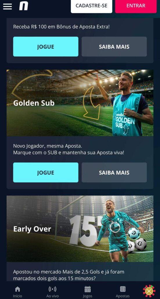 novibet código promocional
