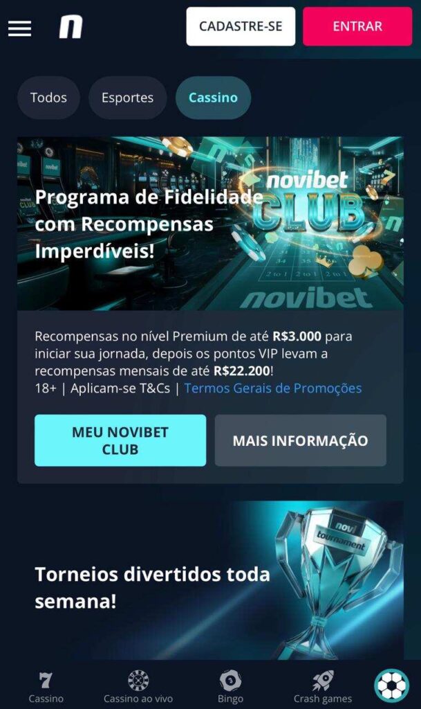novibet bônus