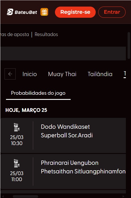 imagem das apostas em lutas na BateuBet