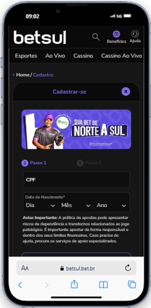 Como fazer seu cadastro Betsul