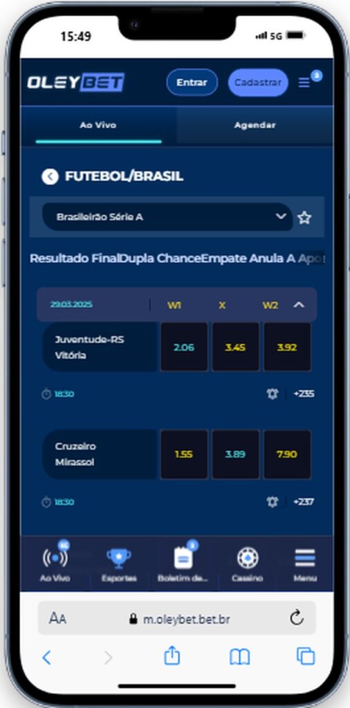 Como apostar na Oleybet