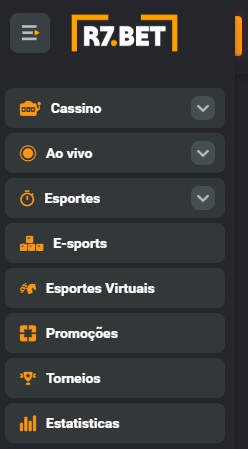 imagem da seção de apostas R7.Bet pelo celular