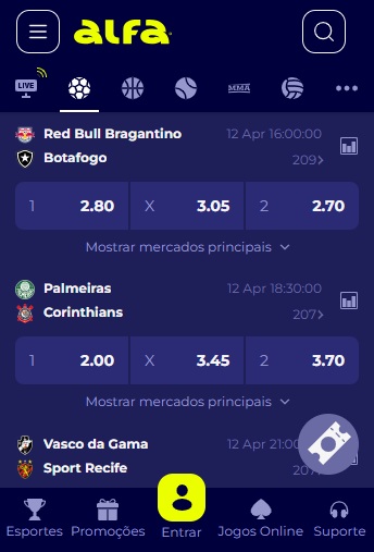 Alfa Bet apostas esportivas