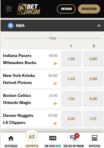 BetMGM NBA: como acompanhar jogos e fazer apostas