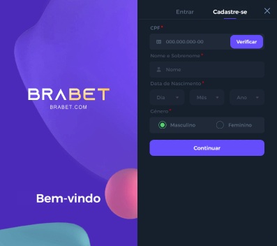 print da tela de cadastro brabet