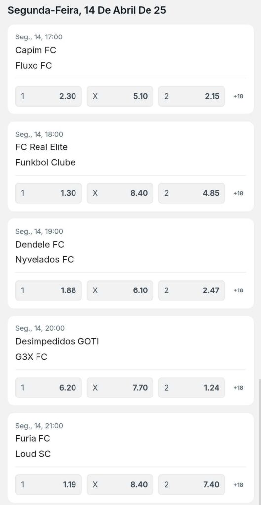 print das odds Kings League Superbet pelo celular