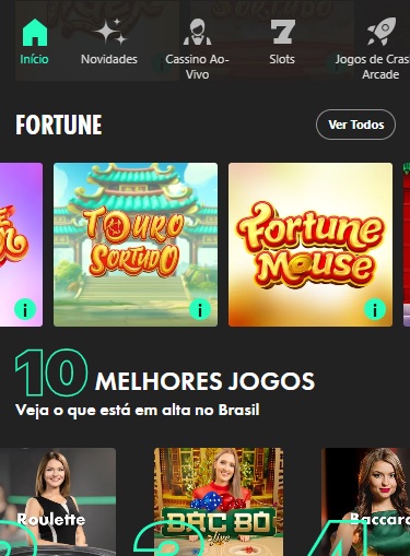 print do jogo Touro Sortudo no cassino Bet365 pelo celular