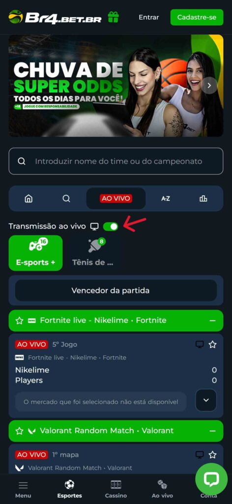 br4bet tem trasmissao ao vivo 