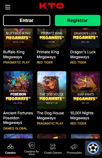 print do jogo The dog house no cassino kto pelo celular