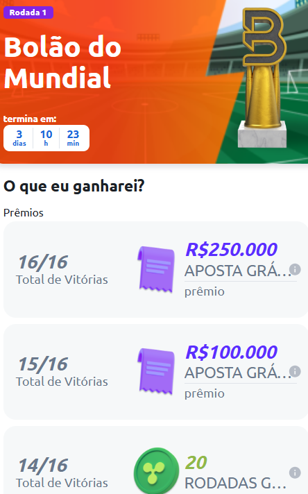 print da tela de bolão da Betano