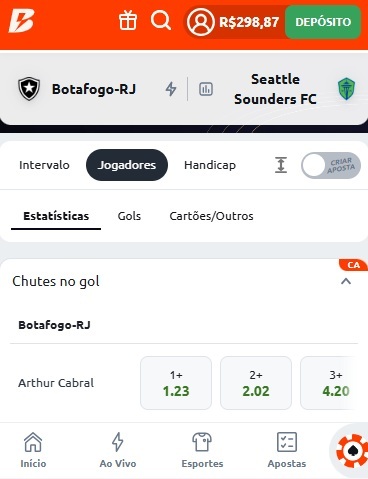 print da tela de apostas do Mundial de Clubes na Betano