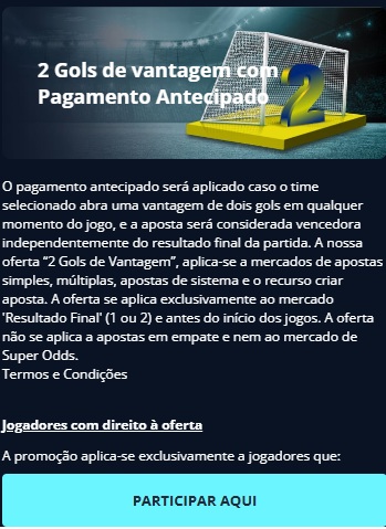 print da promoção de pagamento antecipado da Novibet pelo celular
