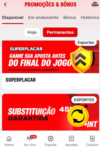 print da promoção de pagamento antecipado da Superbet pelo celular