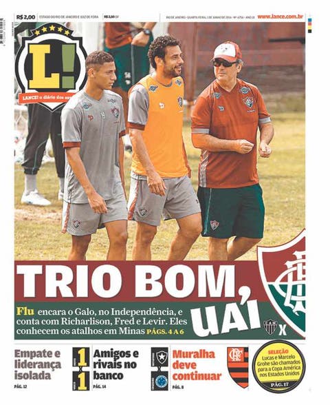 Na Capa: Fluminense é destaque no Lance e citado no O Dia - Fluminense:  Últimas notícias, vídeos, onde assistir e próximos jogos