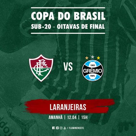 Copa do Brasil sub-20: Fluminense recebe o Grêmio, quinta, nas Laranjeiras