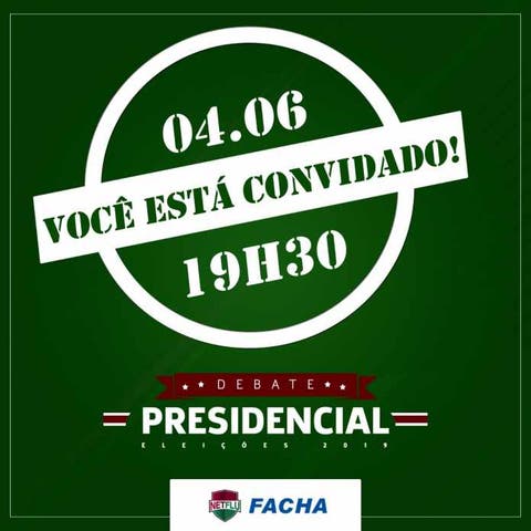 Você está convidado para participar do debate presidencial do Fluminense!