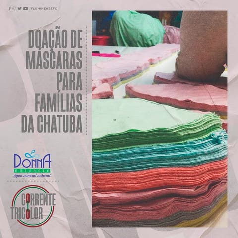 Parceira do Fluminense doa máscaras na Chatuba