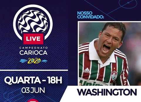 Ídolo tricolor, Washington participará de live na página do Carioca