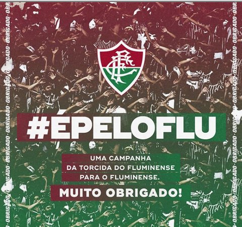 Fluminense faz agradecimento à torcida por campanha #ÉPeloFlu