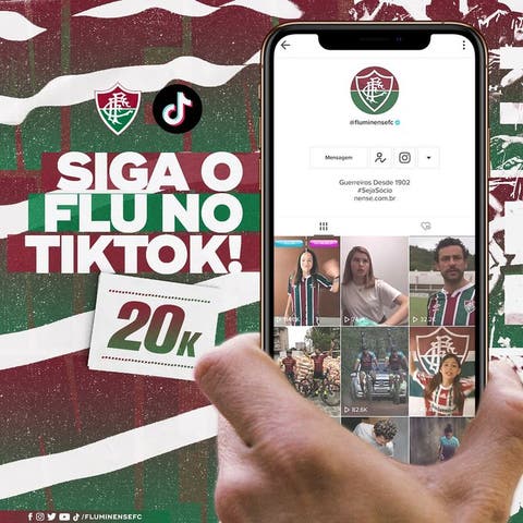 Fluminense enaltece marca de seguidores no TikTok e convoca tricolores