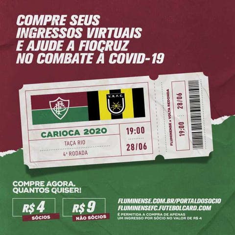 Fluminense abre venda de ingressos simbólica para domingo