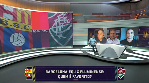 Comentaristas do Sportv apontam Flu como favorito frente ao Barcelona