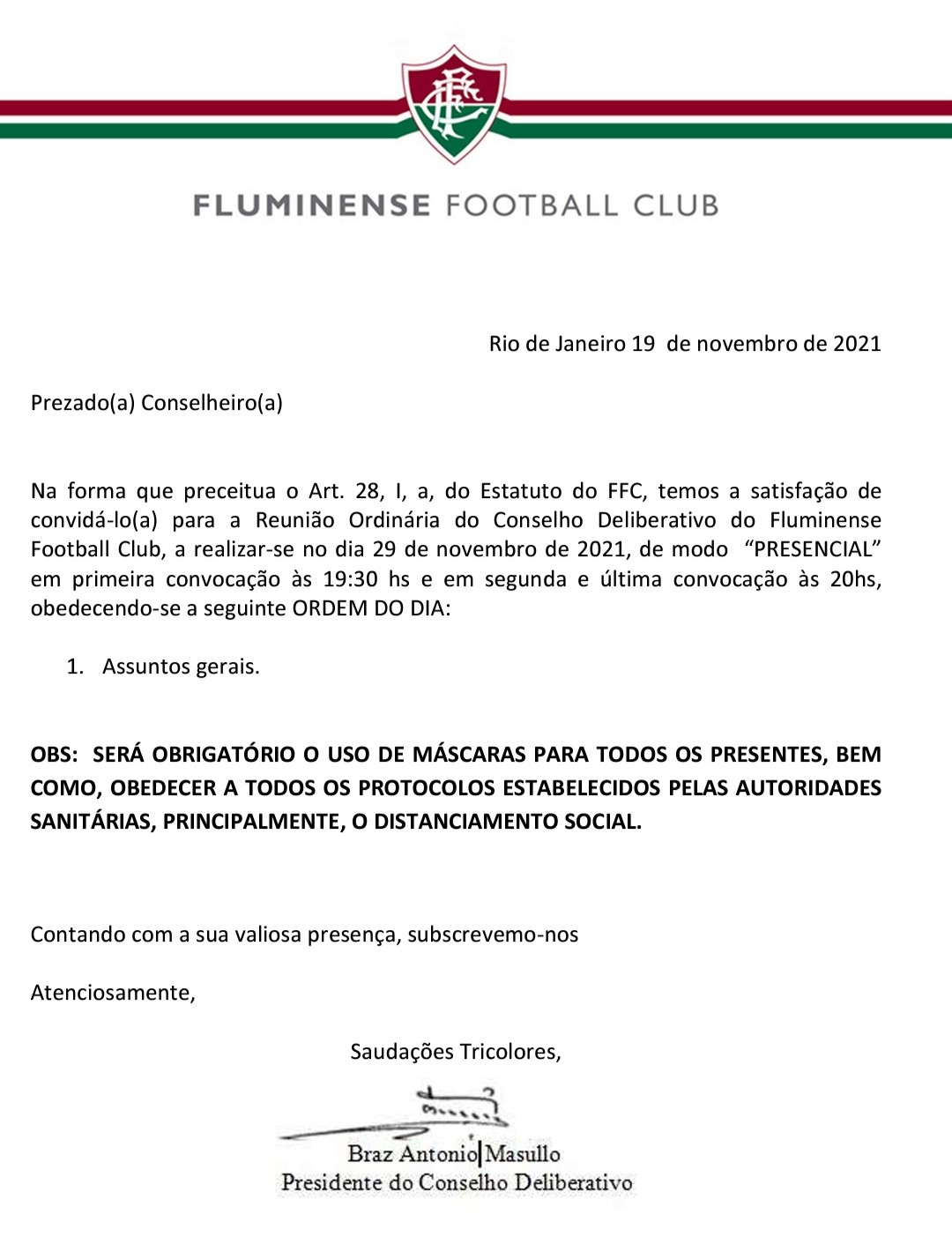 O dia em que um Fla-Flu derrubou o presidente do conselho da