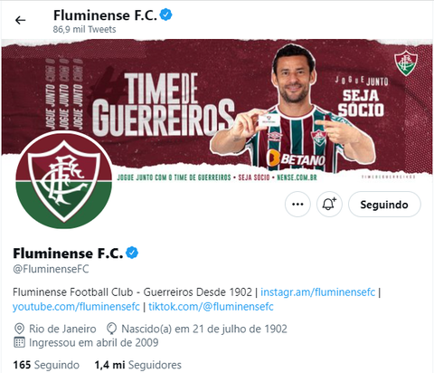 Flu foi um dos clubes da América do Sul mais populares no Twitter em 2021