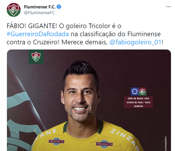 Fábio é eleito o melhor goleiro do Brasileirão em outubro