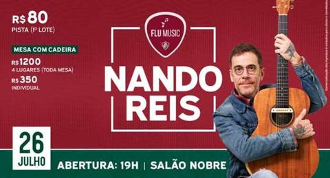 Fluminense anuncia show de Nando Reis nas Laranjeiras