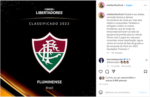Mário aposta em conexão entre time e torcida por título da Liberta em 2023:  Acredito muito - Fluminense: Últimas notícias, vídeos, onde assistir e  próximos jogos