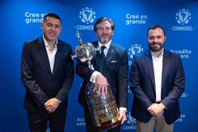 Alejandro Domínguez, Riquelme e Mário Bittencourt Conmebol Libertadores