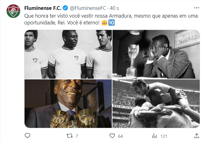 No dia em que Pelé faria aniversário, Fluminense homenageia o Rei nas redes  - Fluminense: Últimas notícias, vídeos, onde assistir e próximos jogos