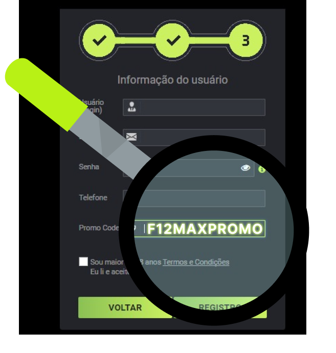 como se cadastrar na f12 bet e ativar o codigo de bonus: F12MAXPROMO